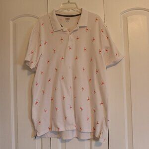 Old Navy Men’s Flamingo Polo Shirt Size XXL Excellent Condition